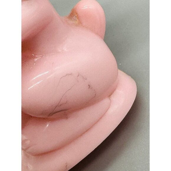 Rosbro Bunny Rabbit Happy Easter Egg Candy Container Toy Pink Plastic Vintage - Picture 2 of 8